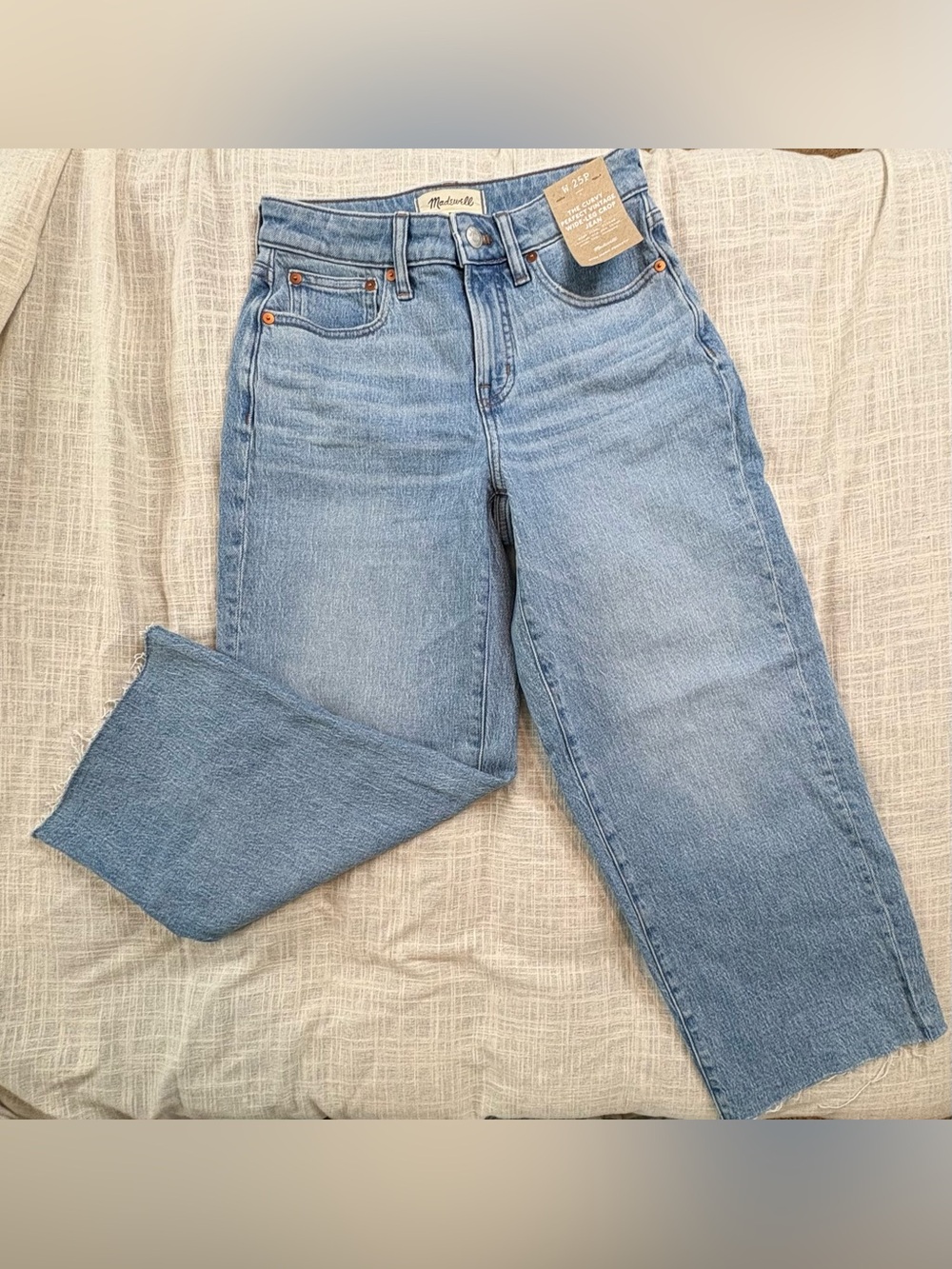 NWT Madewell The Curvy Perfect Vintage Wide-Leg Crop Jean Size 25P